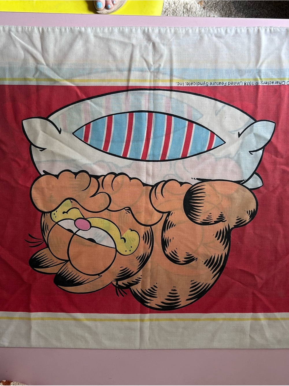Garfield Vintage 1978 Queen size double sided Pillowcase - Picture 5 of 15